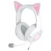 Ausinės „Razer Kraken Kitty V2“ laidinės USB Type-A baltos – uždedamos, lankeliu, 20–20000 Hz, 2 m kabelis