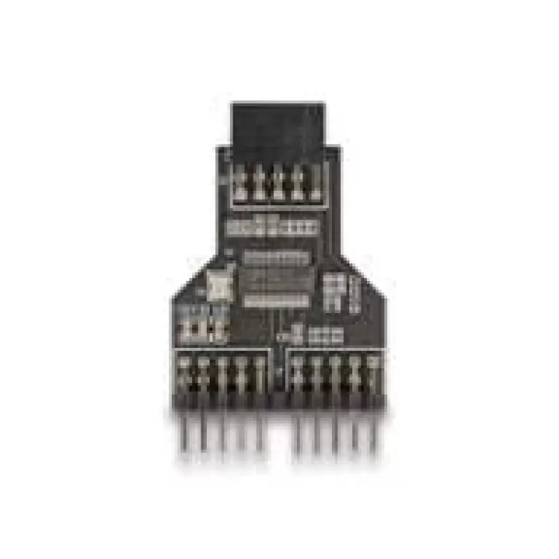 DeLOCK 60045 lyties keitiklis 9 kaiščių USB 2.0 2 x 9 kaiščių šukos Juoda