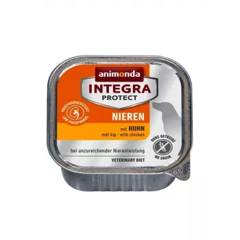 Šlapias šunų maistas animonda Integra Protect Nieren su vištiena 150 g – suaugusiems šunims, inkstų palaikymui, be grūdų ir be glitimo