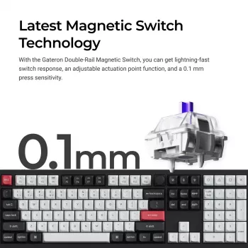 Mechaninė klaviatūra Keychron Q6H-M1 Wireless RGB Carbon Black