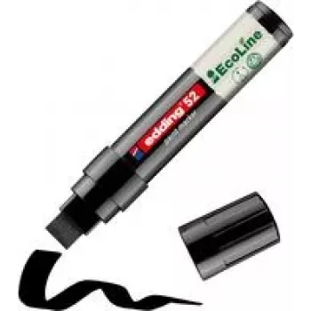 Marker Edding 52 EcoLine juodas antgalis 4,0–15,0 mm, juodi rašalai, pildomas korpusas
