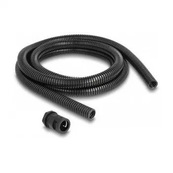 Kabelio apsauginis gofruotas vamzdelis DeLOCK 60463 Juodas Plastikas 15,8 mm x 2 m