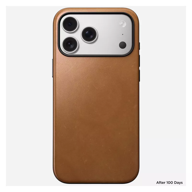 Nomad Modern Leather Case dėklas iPhone 17 Pro Max, 17,5 cm (6,9 colio), Tan, oda + PC/TPU