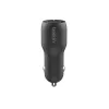 Automobilinis dviejų USB-A prievadų įkroviklis 12W x2, juodas