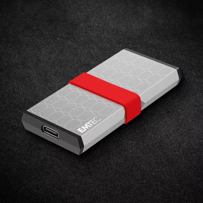 SSD nešiojamas Emtec X205 Mini 256GB USB Type-C USB 3.2 Gen 2x2 sidabrinis