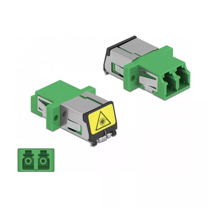 Optiminis skaidulų jungtuvas DeLOCK 86897 LC Duplex moteriška į LC Duplex moteriška Vienmodis žalias
