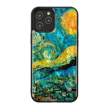 Apsauginis dėklas iKins Apple iPhone 12 Pro Max — žvaigždėto nakties juodas