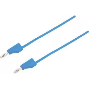 VOLTCRAFT matavimo laidas [4 mm kištukas - 4 mm kištukas] 0,25 m mėlynas MSB-300 (MSB-300-0.25-BL)