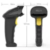 Belaidis brūkšninių kodų skaitytuvas QOLTEC 50856 – 1D ir 2D, USB, ABS korpusas, 170×62×100 mm, 203 g