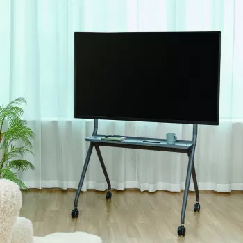 Mobilus TV stovas MACLEAN MC-977 ekranams nuo 50 iki 86 colių, keliamoji galia 120 kg
