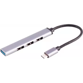 USB-C hub ShiverPeaks 13-50002 — 4× USB-A 3.0 plonas adapteris USB-C prievadams
