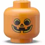 Dėžutė saugojimui LEGO Storage HEAD Pumpkin Mini Orange Black – kompaktiškas žaislų ir aksesuarų organizatorius