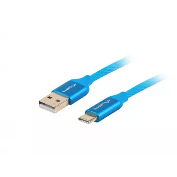 Lanberg CA-USBO-22CU-0010-BL USB laidas 1 m USB 2.0 USB-C USB-A mėlynas