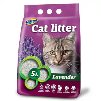 Kreminis bentonitinis katliukų kraikas Hilton Lavender 5 L