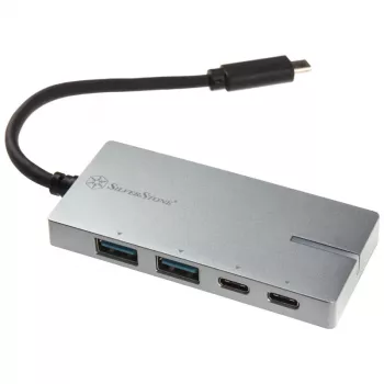 USB 3.1-C adapteris SILVERSTONE SST-EP09C – USB-C į USB-A jungtis, sidabrinė spalva