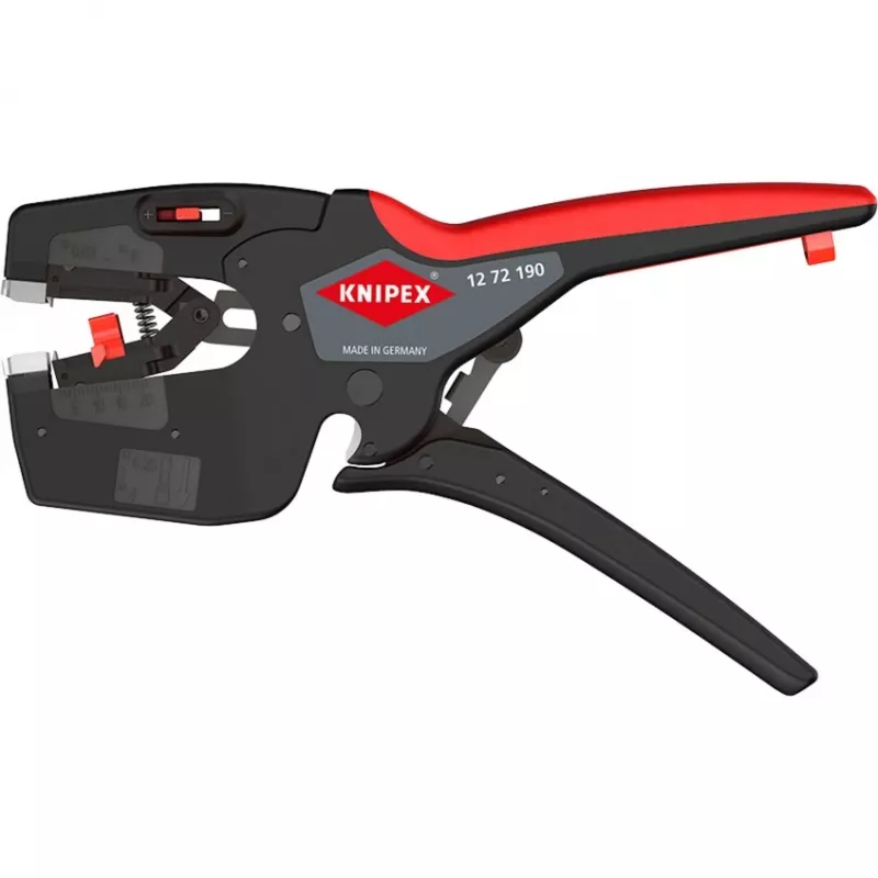 Knipex elektriko daugiafunkcis įrankis NexStrip 12 72 190 SB – laidų nuėmimo ir užspaudimo įrankis