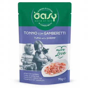 Oasy More Love Tuna su krevetėmis maišelis 70g