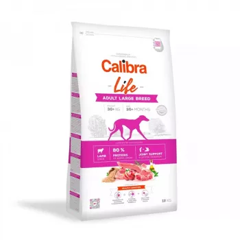 Sausas šunų ėdalas Calibra Life Adult Large Breed ėriena 12 kg – 25–45 kg, 25% baltymų, 14% riebalų