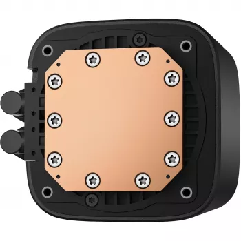 Vandens aušintuvas DeepCool LE240 V2 240mm, 2x120mm ventiliatoriai, hidraulinis guolis, AM5 palaikymas, 41 cm vamzdeliai, juodas