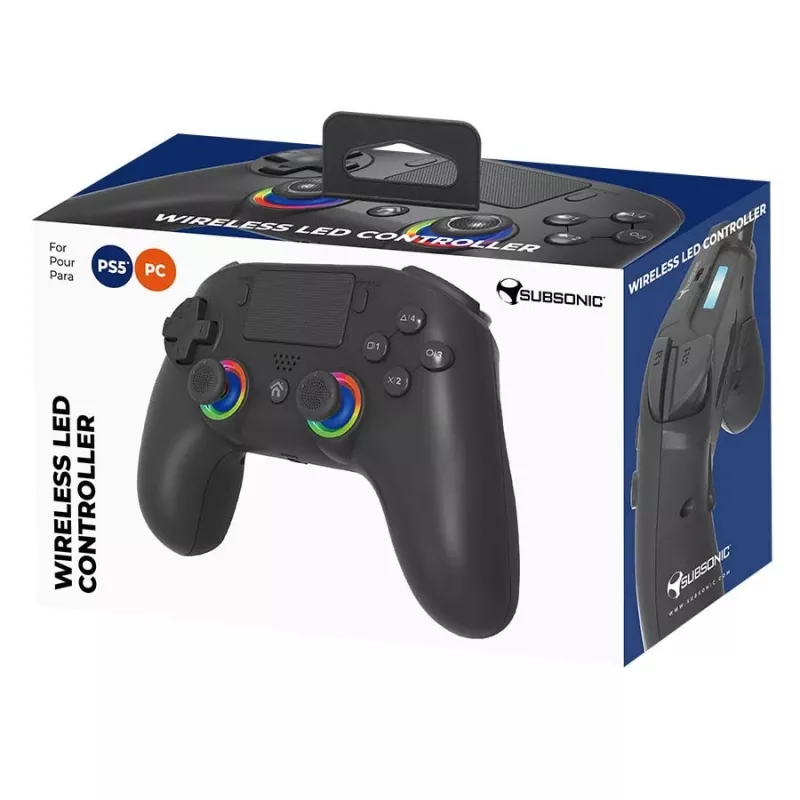 Subsonic PS5 Wireless LED valdiklis juodas D-pad Home Options Share