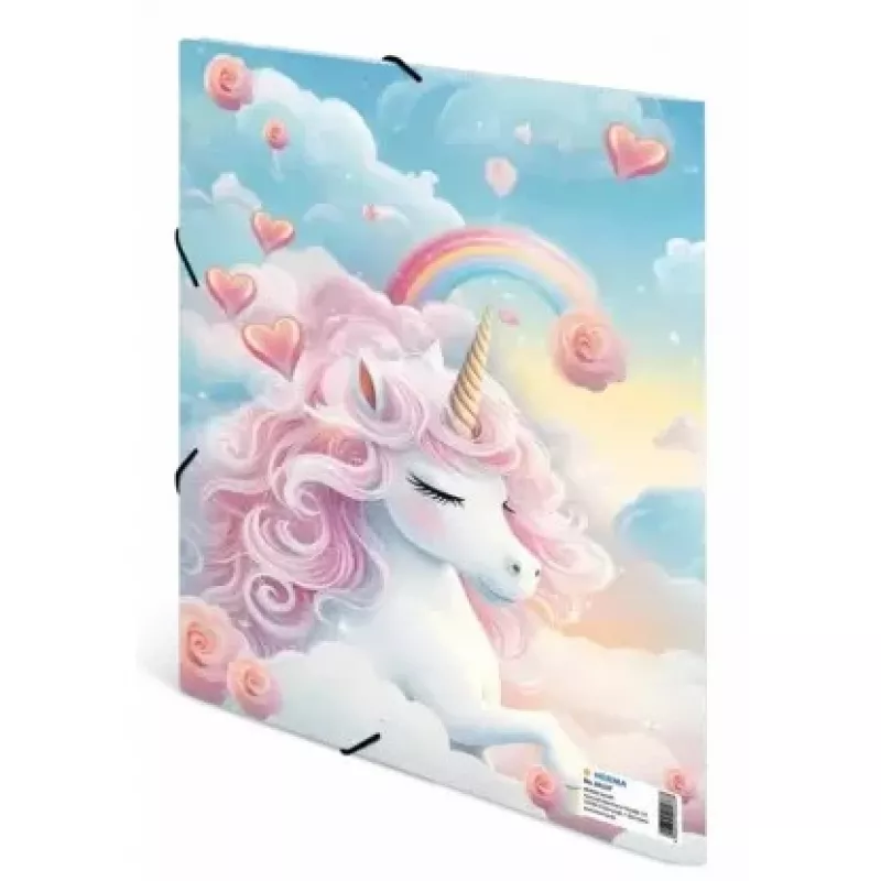 HERMA A4 aplankas su elastine juostele Happy Unicorns