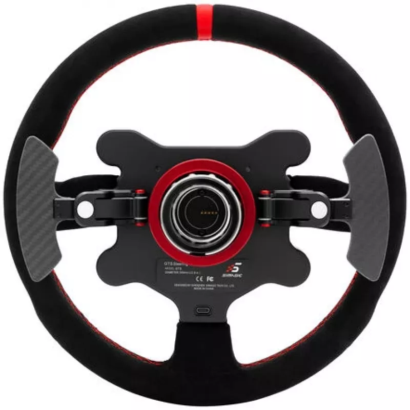 Vairaratis Simagic GTS Alcantara S202 — lenktyninis vairas su Alcantara danga