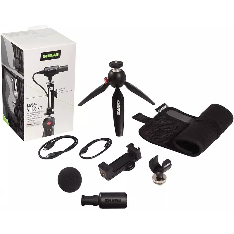 Shure MV88+ VIDEO KIT Black stalinis mikrofonas
