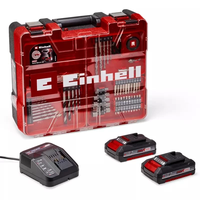 Einhell TE-CD 18/2 18750 RPM Bežiedis 1.45 kg Juoda, Raudona