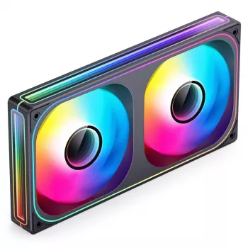Ventiliatorius Jonsbo ZB-240 240mm ARGB PWM juodas su Infinity Mirror dizainu