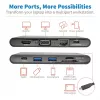 USB-C Dock - 4K HDMI, VGA, USB 3.2 Gen 1, USB-A/C šakotuvas, Gigabit Ethernet, atminties kortelių lizdai, 100W PD įkrovimas