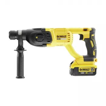 DEWALT SDS-PLUS 18V 3 funkcijų rotacinis plaktukinis gręžtuvas su 1x 4.0 Ah akumuliatoriumi