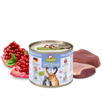 GRANATAPET DeliCATessen Tunas ir antis - šlapias kačių ėdalas - 200g