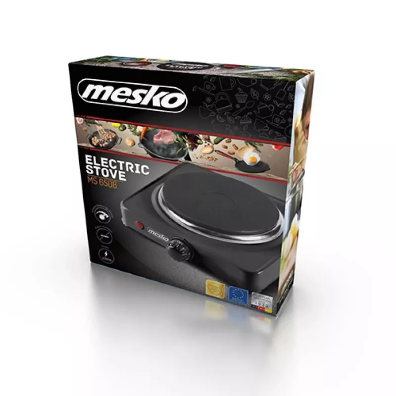 Mesko Home MS 6508 juoda kaitlentė, stalviršinė, sandari plokštė, 1 zona