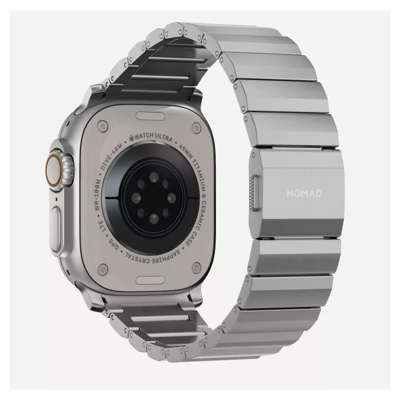 NOMAD Titanium Band, Apple Watch 46mm/49mm, sidabrinis