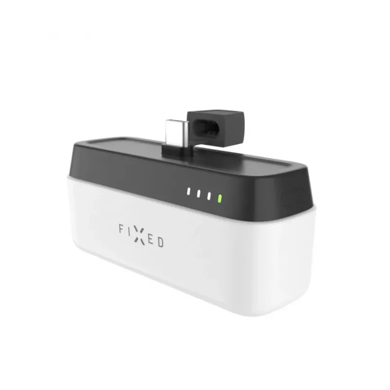 Nešiojamas powerbank FIXED FIXZEN-5PL-WH, 5000 mAh, USB-C išėjimas 5V/3A, 9V/2,22A, 12V/1,67A, baltas