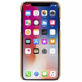 Krusell Sunne 2 Card Cover iPhone XS Max 16.5 cm Smėlio spalvos odinis dėklas
