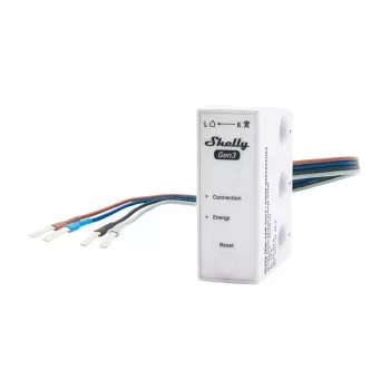 WiFi energijos matuoklis Shelly 3EM-63W Gen3 — 3 kanalų laidinis galios matuoklis