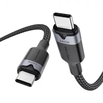 USB-C į USB-C 2.0 laidas Vention 3.1 5A 240W 1m juodas