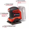 Einhell Power X-Change akumuliatorinis orbitinis šlifuoklis TE-OS 18/113 Li-Solo, 18V