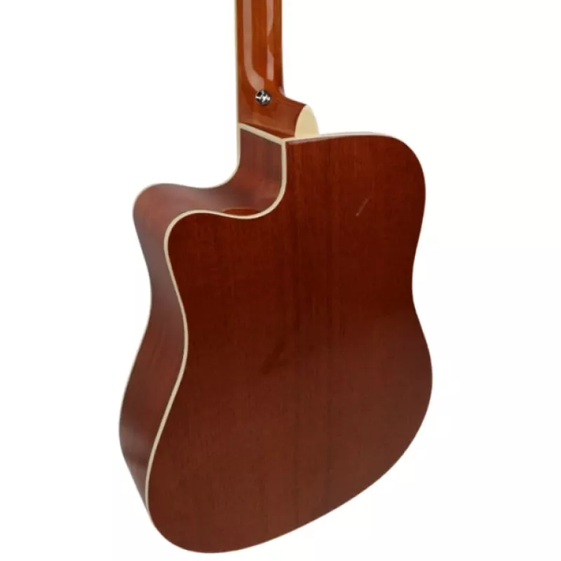 Elektroakustinė gitara V-tone VEAG1 CE 4/4 Wood – pilno dydžio dreadnought su išpjova, eglės viršumi, mahagony šonais ir nugarėle, įmontuotu preampu