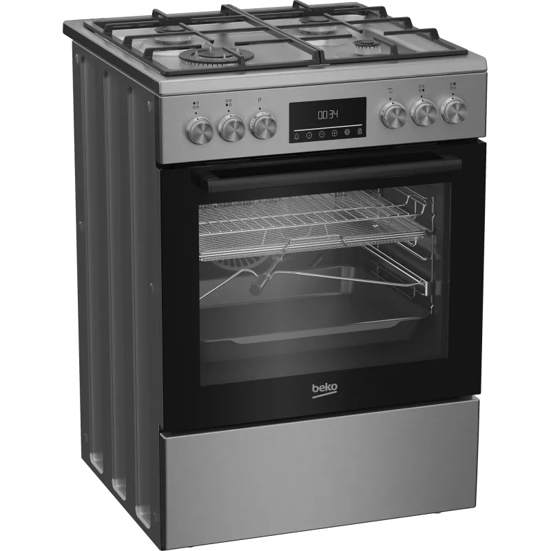 BEKO FBMA61330GXDT Dujinė viryklė su elektrine orkaite, nerūdijantis plienas, 60 cm, 72 L