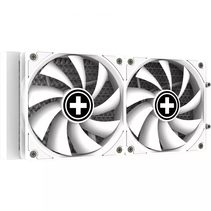 Skysčio aušintuvas XILENCE Performance A+ XC974 LQ240 White ARGB – 240 mm radiatorius, 300 W TDP, baltas, ARGB