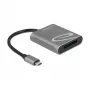 Card Reader DeLOCK 91741 USB 3.2 Gen 1 Type-C juodas pilkas