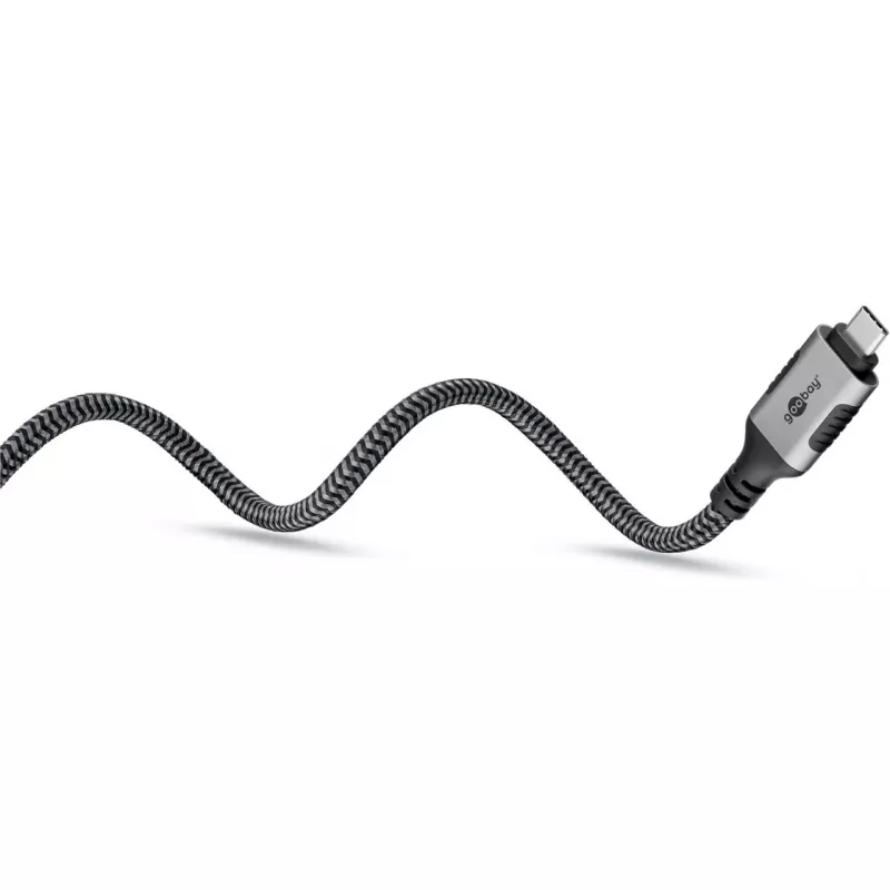 Goobay 70755 USB-C į RJ45 Ethernet CAT 6 laidas stabiliai laidinei interneto jungčiai su maršrutizatoriumi/modemiu/tinklo jungikliu / pakeičia USB į RJ45 adapterį / 1 m