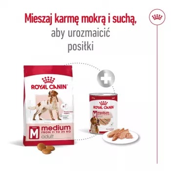 Sausas šunų ėdalas Royal Canin SHN Medium Adult 15 kg – pilnavertė mityba suaugusiems vidutinių veislių šunims