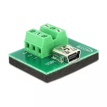 Lyties keitiklis DeLOCK 65518 Mini USB 6p juodas žalias