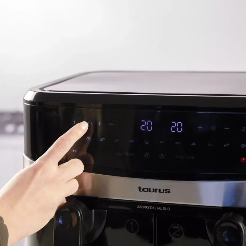 Taurus Air Fry Digital Duo Double 9 L 2200 W karšto oro gruzdintuvė juoda