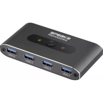 SpeaKa Professional 2 prievadų USB 3.2 Gen 1 jungiklis (USB 3.0) pilkas (SP-13710916)