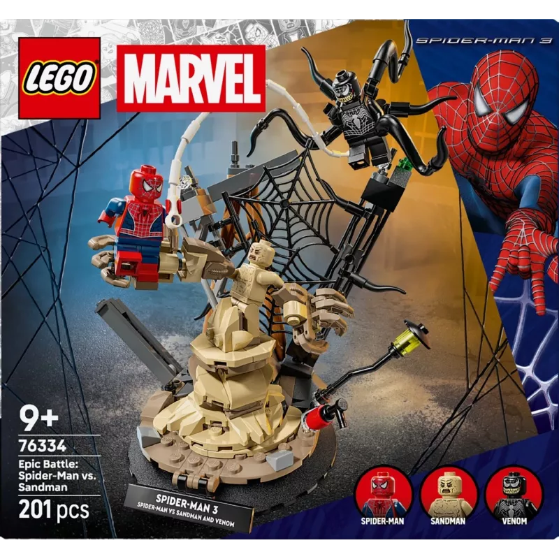 LEGO MARVEL 76334 Epinė kova: Žmogus Voras prieš Smėlio Žmogų