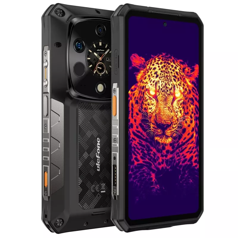 Atsparus išmanusis telefonas UleFone Armor 28 Ultra Thermal 5G — 16 GB RAM, 1 TB atminties, juodas